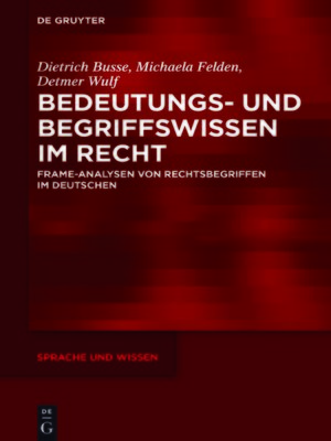 cover image of Bedeutungs- und Begriffswissen im Recht